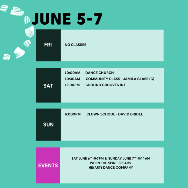 SCHEDULE JUNE 5