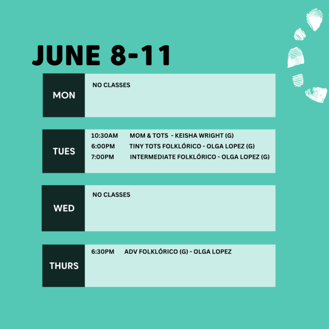 SCHEDULE JUNE 8