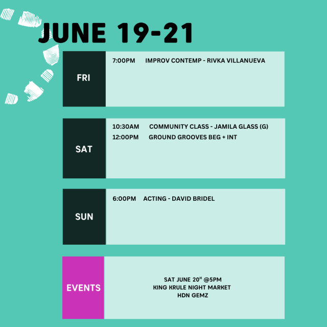 SCHEDULE JUNE 19