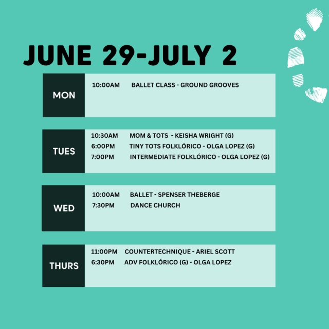 SCHEDULE JUNE 29