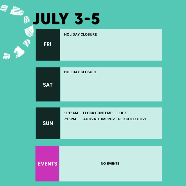 SCHEDULE JULY 3