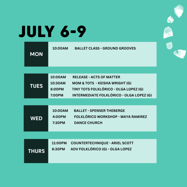 SCHEDULE JULY 6