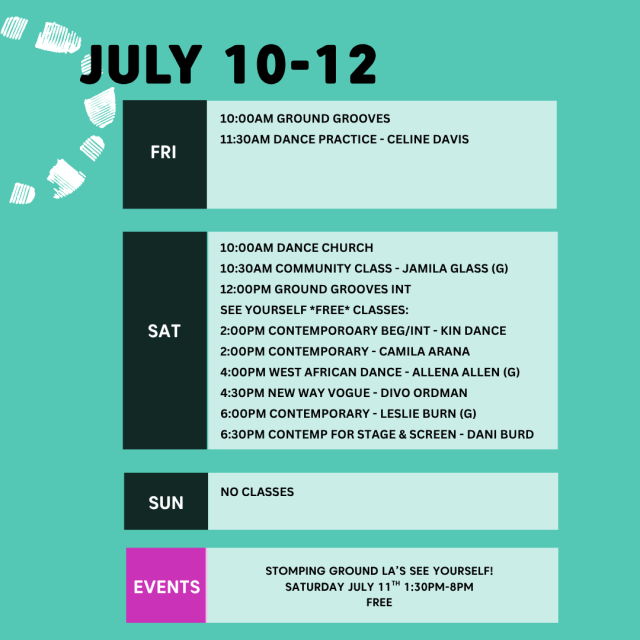 SCHEDULE JULY 10