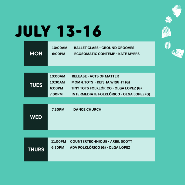 SCHEDULE JULY 13