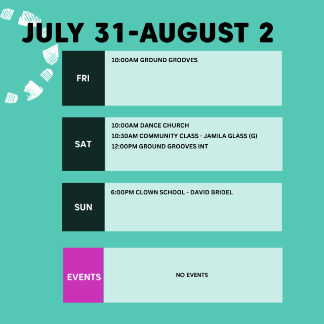 SCHEDULE JULY 31